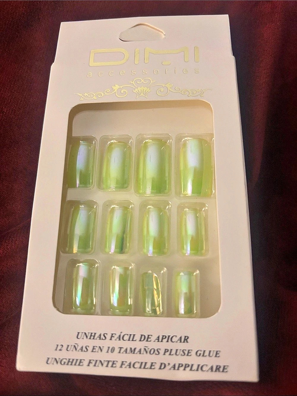 Green Press-On Nails NWT